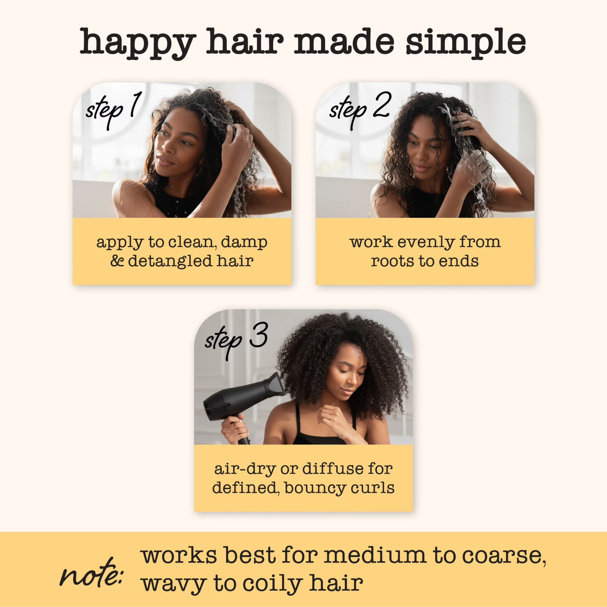 Curly Hair Cream, Crème Brulee Hair Mask with Cocoa Butter, 10.5 Fl Oz.