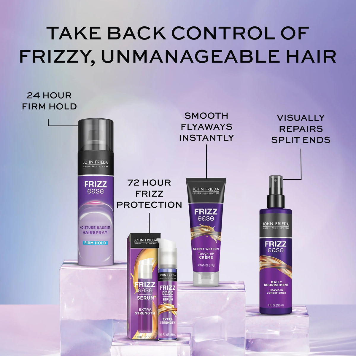 Frizz Ease Extra Strength Hair Serum, Anti-Humidity Spray with Coconut Oil, 1.69 Fl Oz