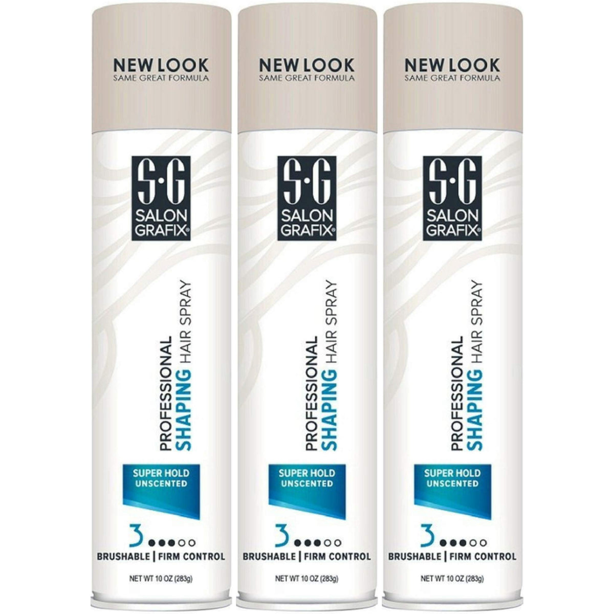 Professional Super Hold Unscented Shaping Hair Spray, 10-Ounces (3 Pack)